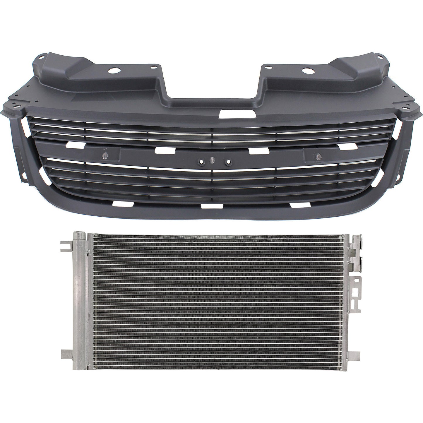 2-Piece Kit, Grille Textured Gray, For Models With Supercharger, Includes (1) A/C Condenser and (1) Grille Assembly