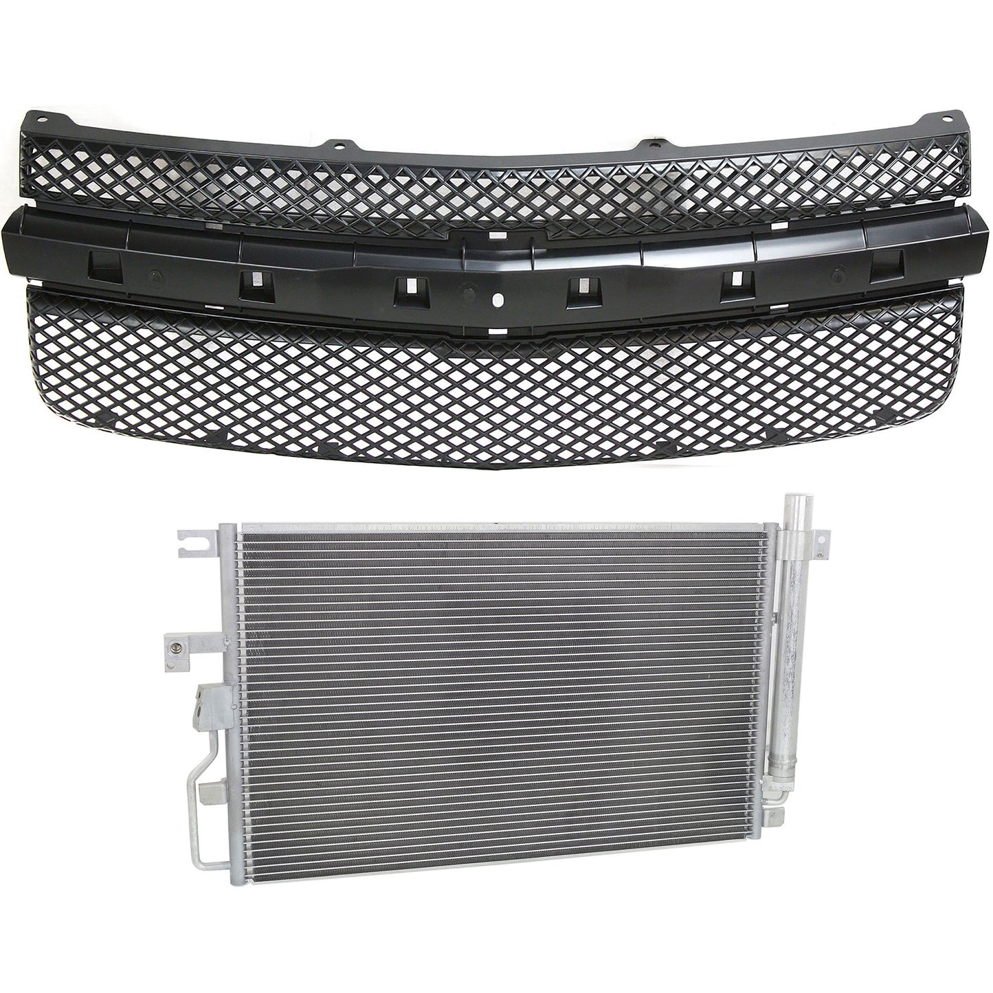 2-Piece Kit Grille Paintable, Includes (1) A/C Condenser and (1) Grille Assembly