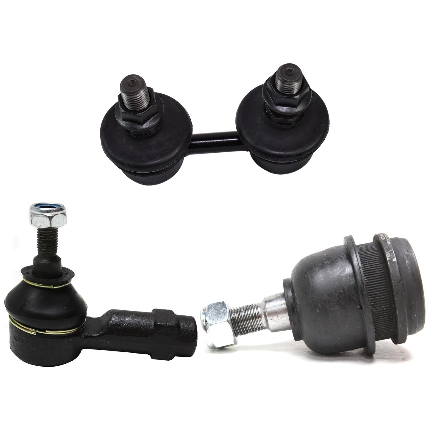 6-Piece Kit Front, Driver and Passenger Side, Outer Tie Rod End, Includes (2) Tie Rod End, (2) Ball Joint and (2) Sway Bar Link