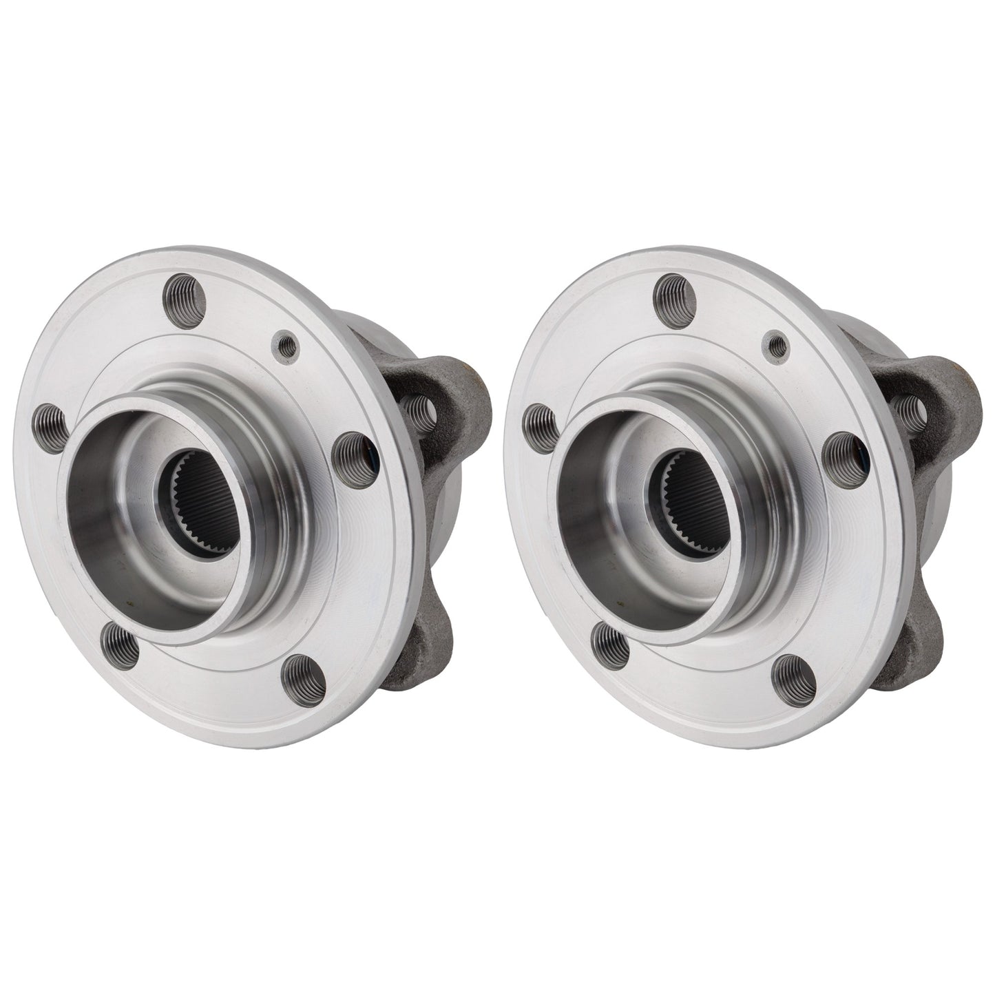 2-Wheel Set Front, Driver and Passenger Side Wheel Hub, 5 Lugs, With Bearing, Includes (2) Wheel Hub, (2) Sway Bar Link and (2) Ball Joint