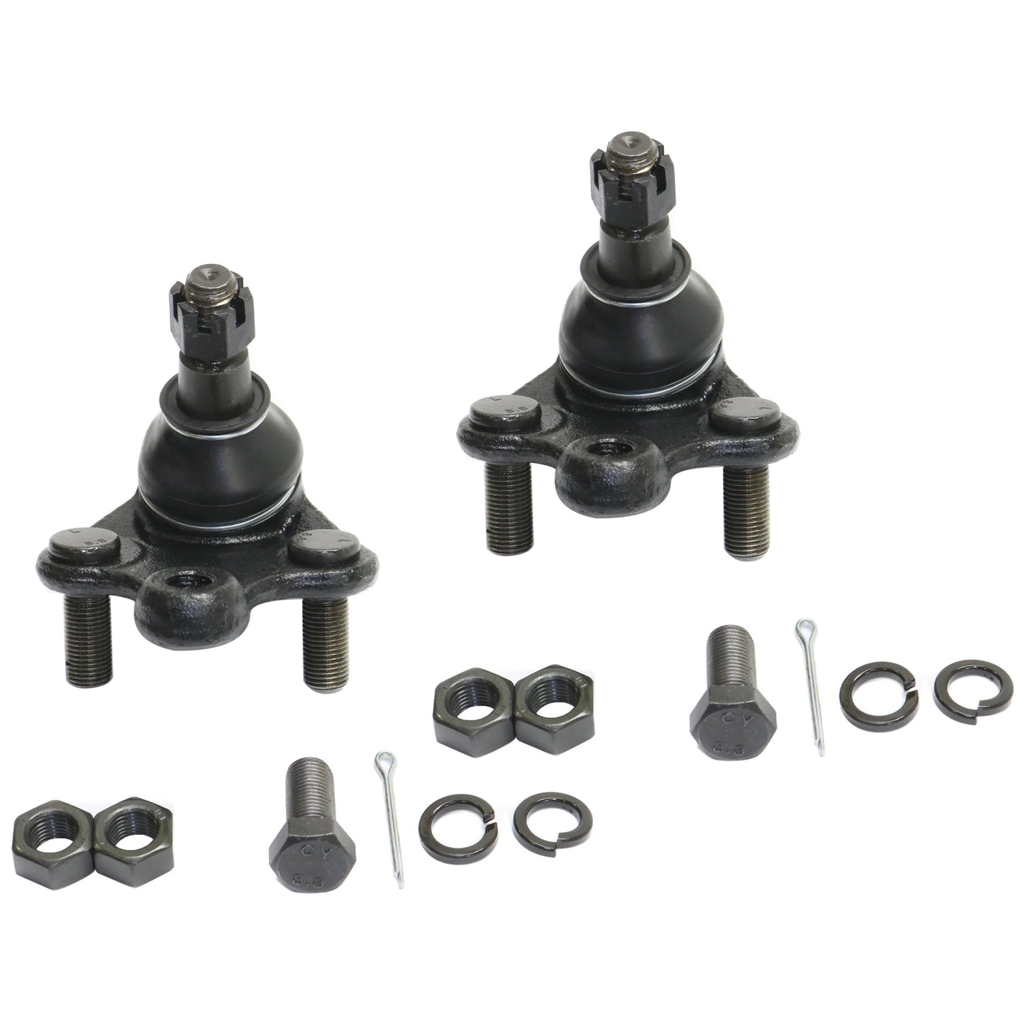 8-Piece Kit Front, Driver and Passenger Side, Lower Ball Joint, Includes (2) Ball Joint, (2) Sway Bar Link and (4) Tie Rod End