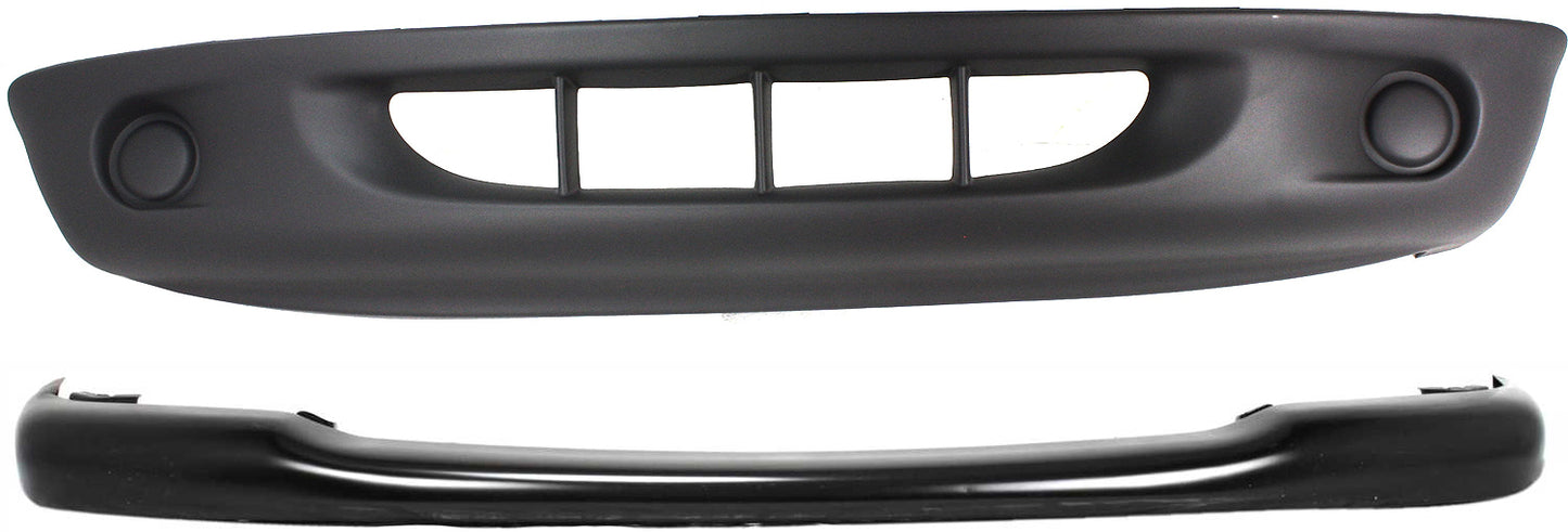 2-Piece Kit, Front Bumper, For Models With 2-Piece Bumper, Painted Black, Includes (1) Bumper and (1) Bumper Cover