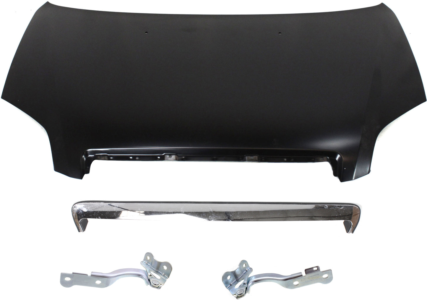 4-Piece Kit Factory Style Hood, 4-Door, Sedan, Steel, Primed, Includes (1) Hood, (2) Hood Hinge, and (1) Hood Molding