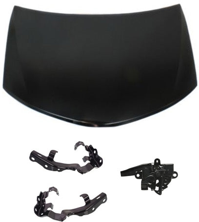 4-Piece Kit Factory Style Hood, Latch Assembly, Type 2, For Models Without Alarm System, Steel, Primed, Includes (1) Hood, (2) Hood Hinge, and (1) Hood Latch