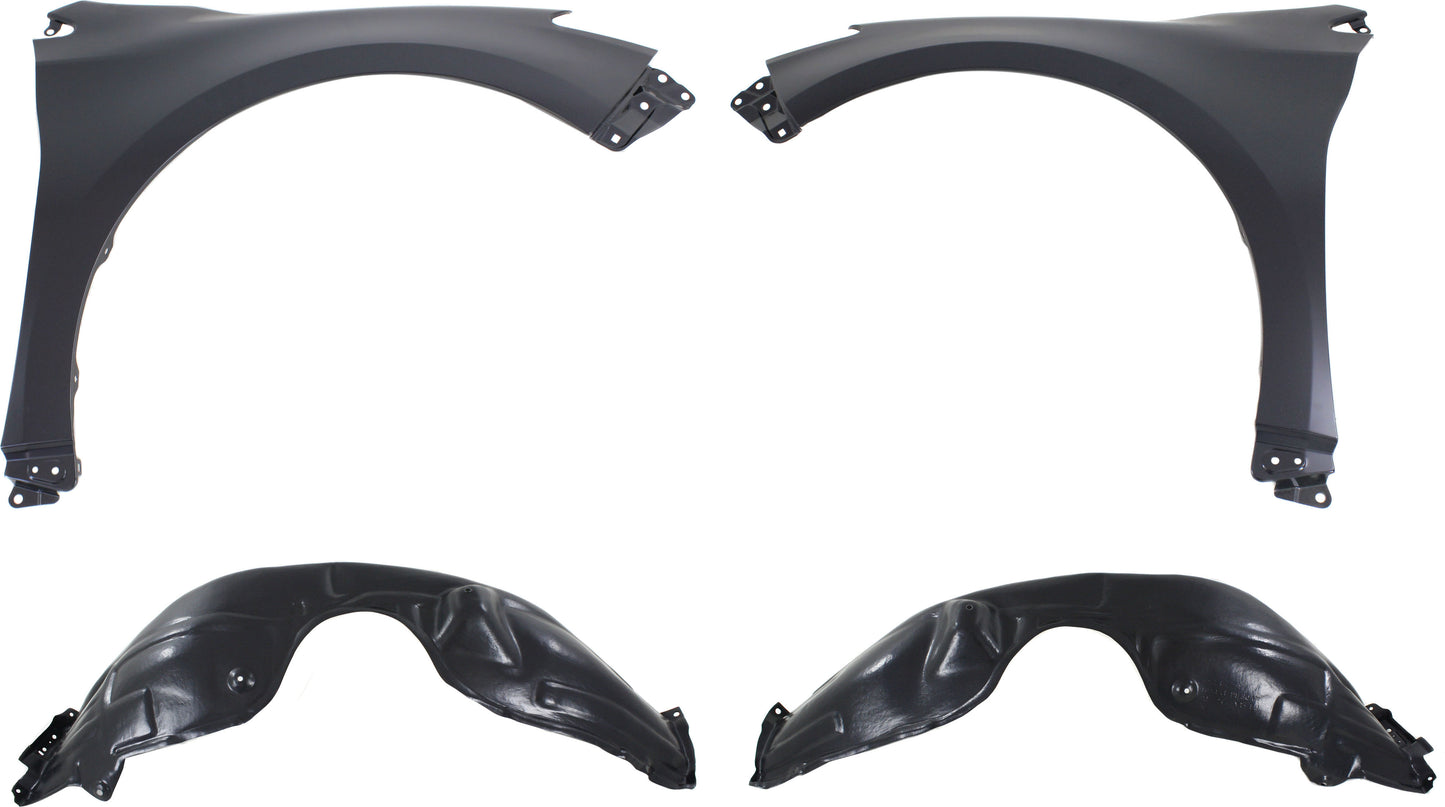 4-Piece Kit, Front, Driver and Passenger Side Fender, Includes (2) Fender and (2) Fender Liner