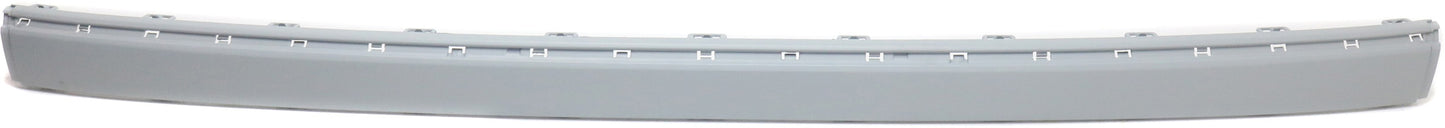 Rear, Center Bumper Trim, Chrome, Center Impact Strip, Without Parking Aid Sensor Holes