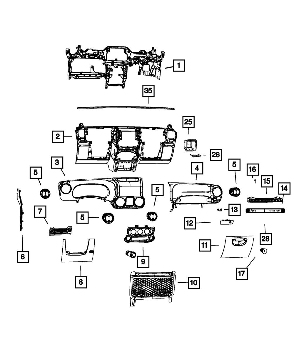 1PJ31DX9AD Крышка приборной панели, Sport Utility
