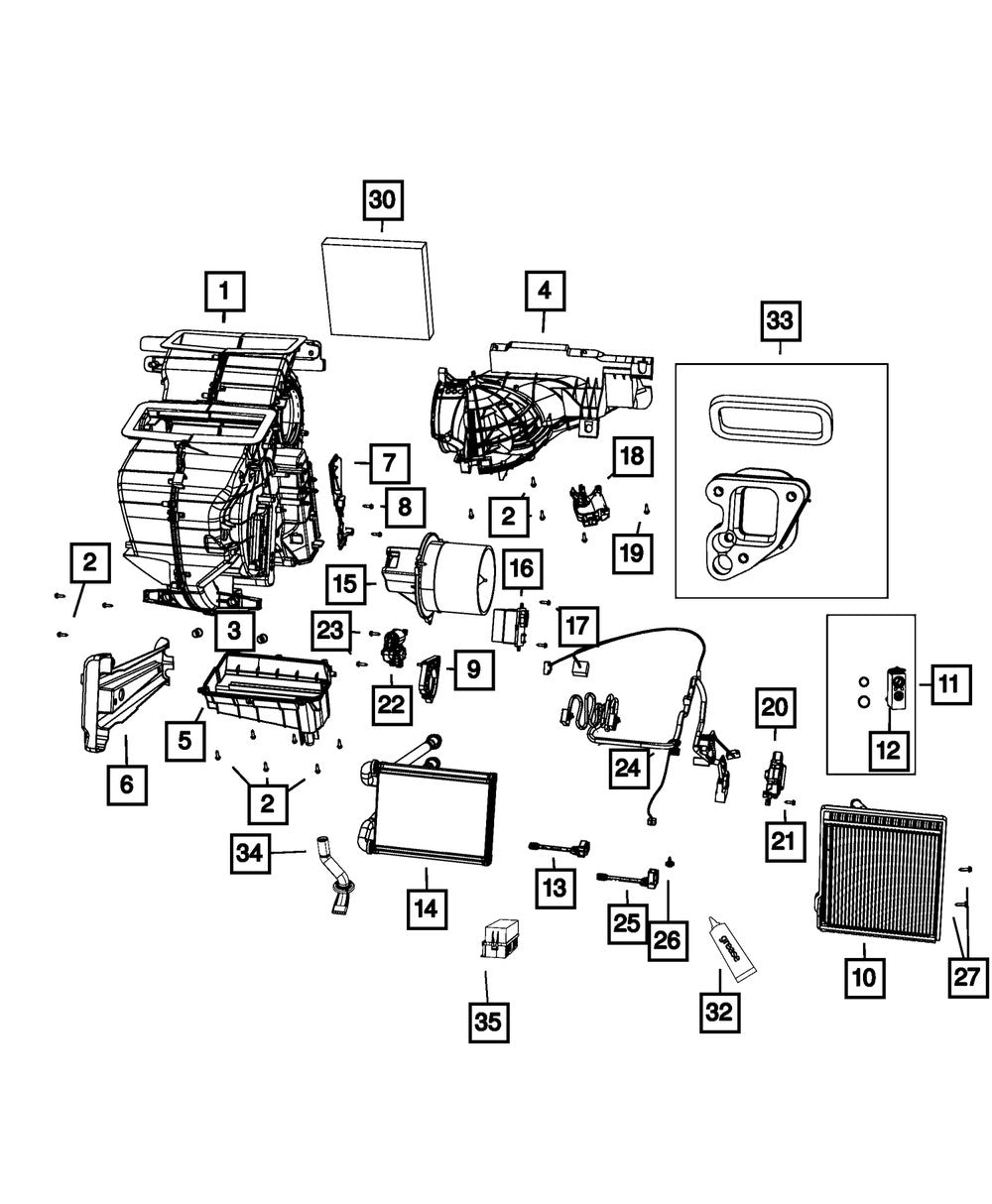 68096473AA HVAC Temperature Valve Actuator