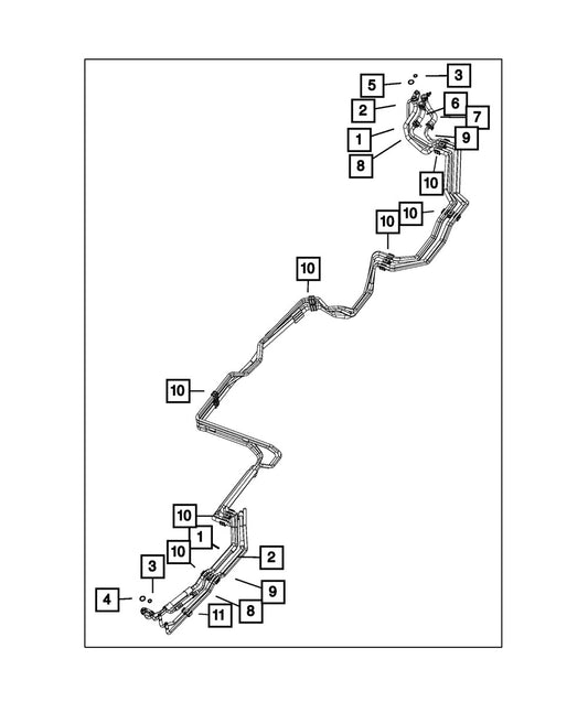 68103036AA Шланг отопителя — прямой монтаж, продается отдельно