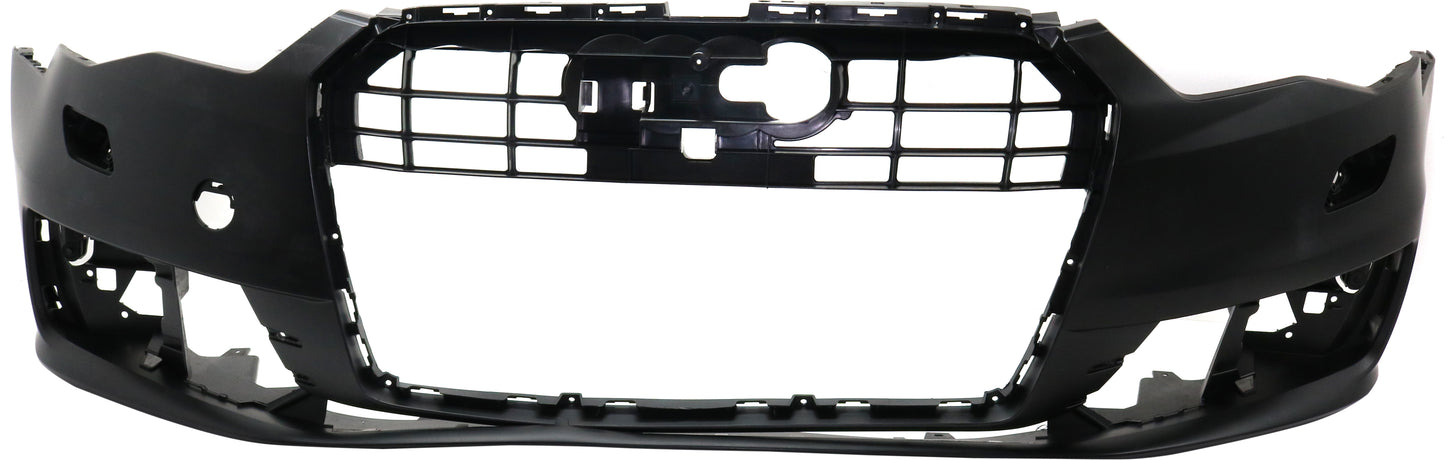 Front Primed Bumper Cover, For Models Without S-Line Package, With Chrome Trim, Without Parking Aid Sensor Holes, CAPA CERTIFIED