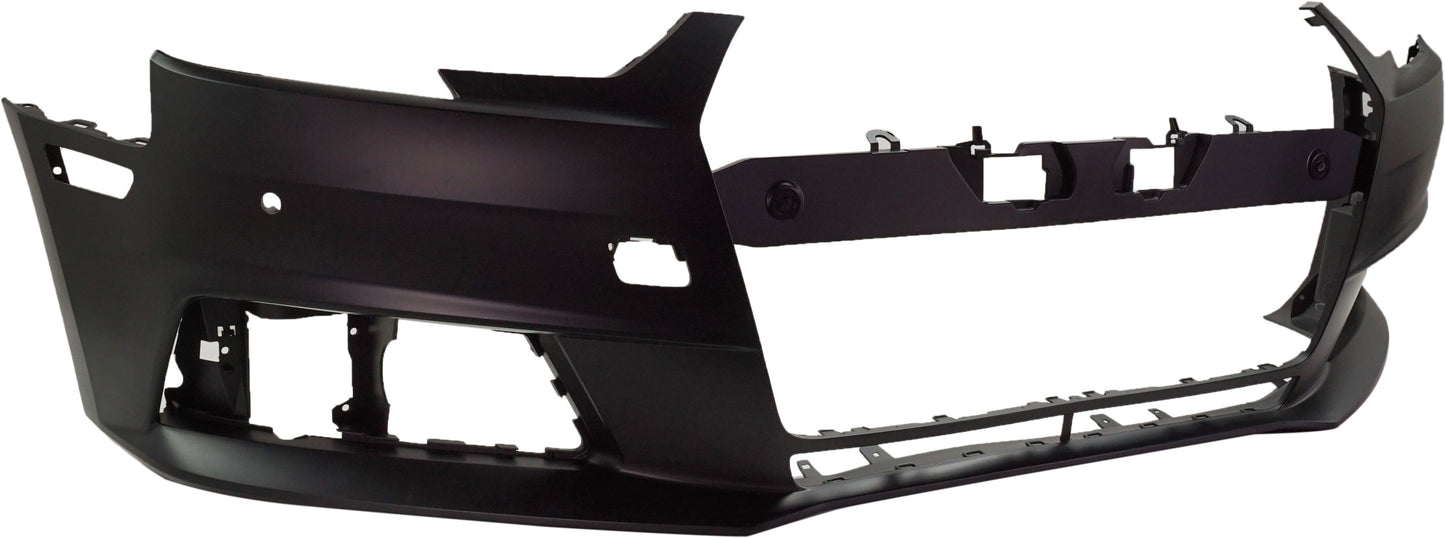 Front Primed Bumper Cover, With Parking Aid Sensor Holes, Without Headlight Washer Holes