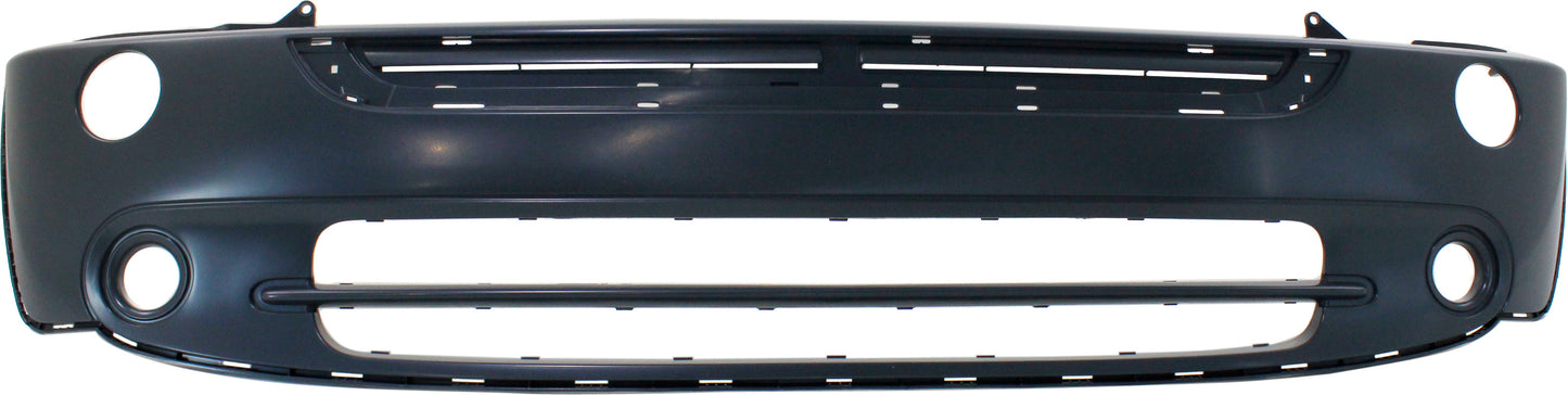 Передняя грунтованная накладка на бампер, с хромированными отверстиями для молдингов, для моделей без аэродинамического пакета, для базовой модели