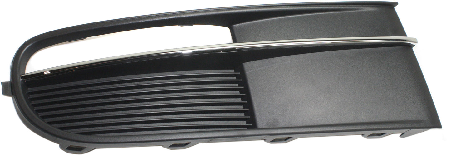 Передняя крышка противотуманной фары со стороны пассажира, черная, с хромированной накладкой, для моделей без противотуманных фар