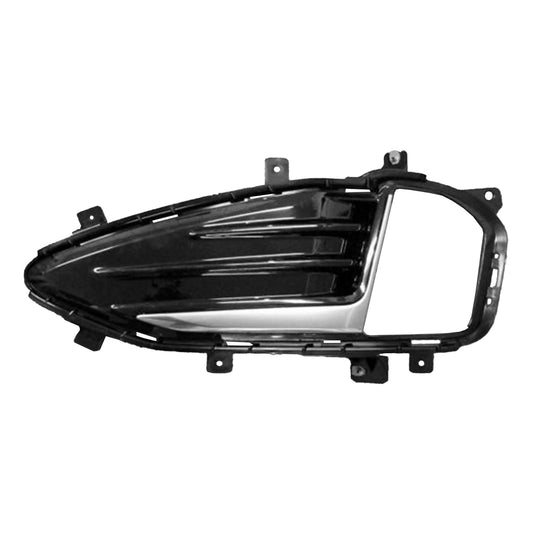 Front, Driver Side Fog Light Trim, Black