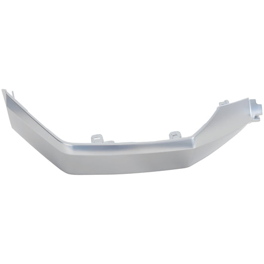 Front, Driver Side Bumper Trim, Cover Molding, Satin Chrome, CAPA CERTIFIED