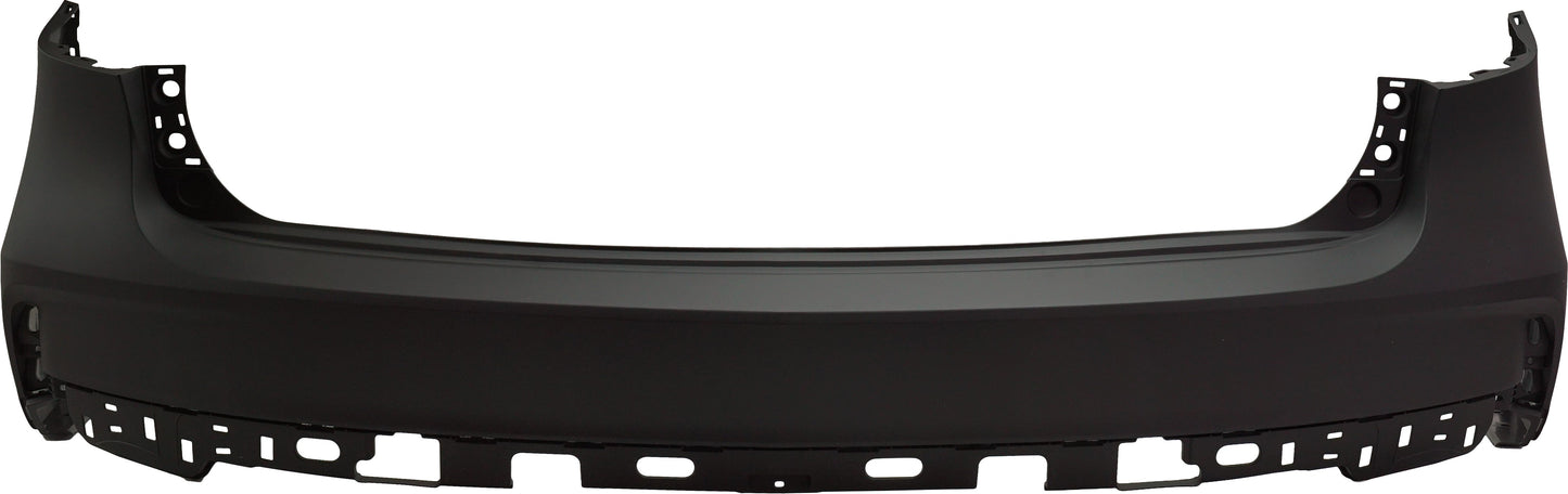 Rear, Upper Primed Bumper Cover, Without Parking Aid Sensor Holes