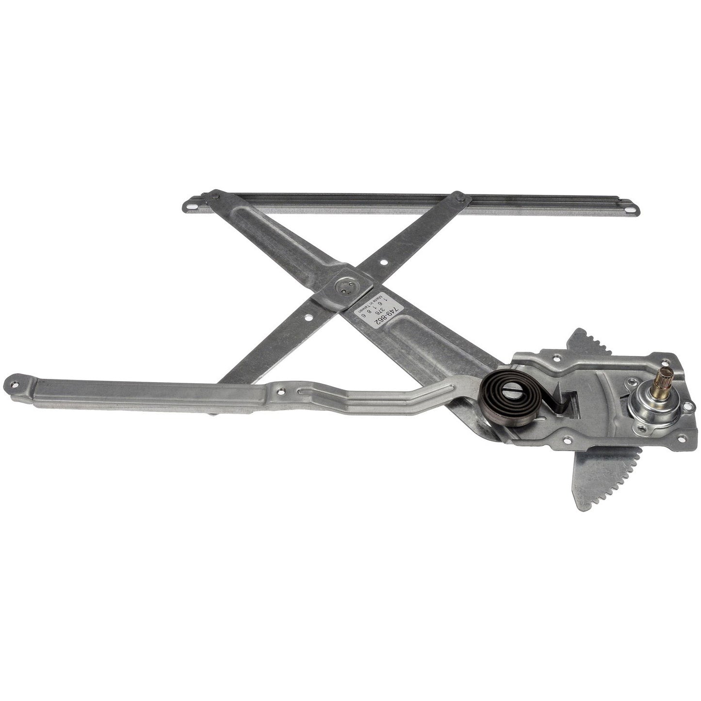 749-862 Front, Driver Side OE Solutions Series Manual Window Regulator, Hand-Crank Type