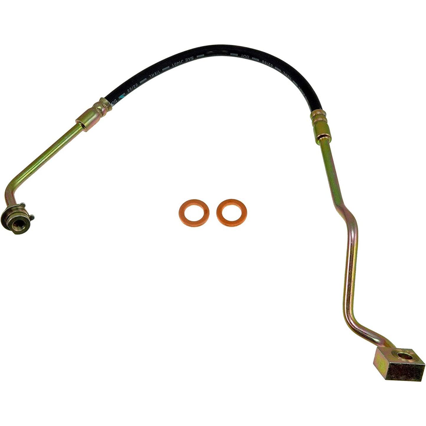 H38371 Front, Driver Side First Stop Series Brake Line, EPDM Rubber