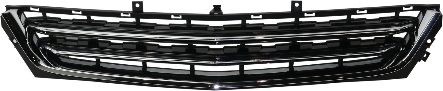 Front, Center Bumper Grille, Black, For Models without Midnight Black Package, CAPA Certified