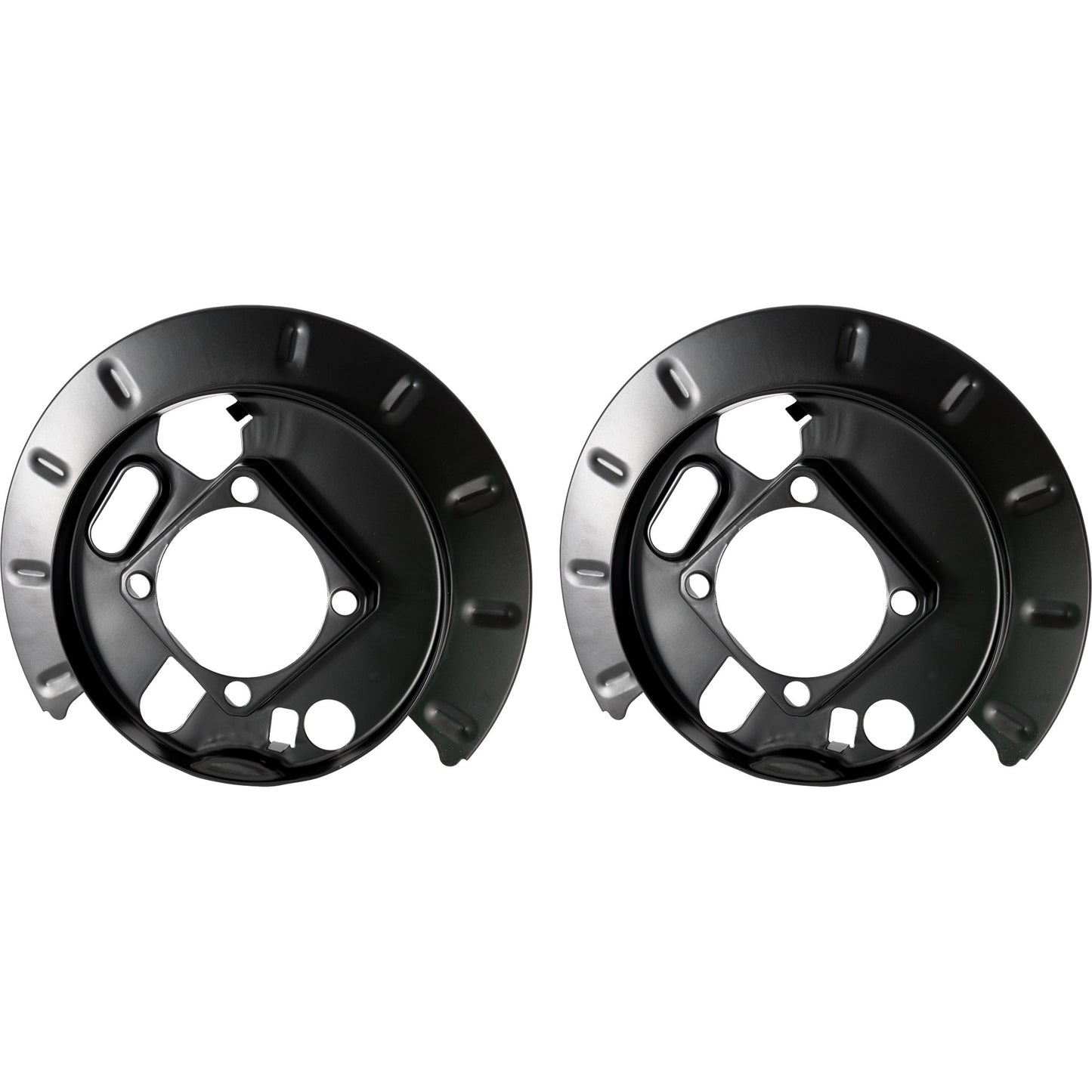 Защитные щитки задних тормозов, черные, стальные