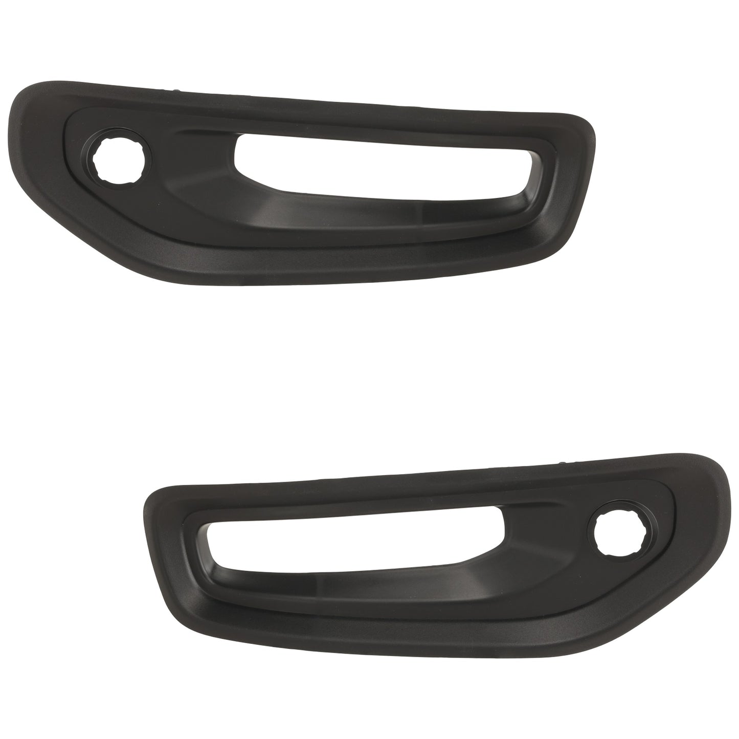 Front, Driver and Passenger Side Fog Light Trims, Textured Black