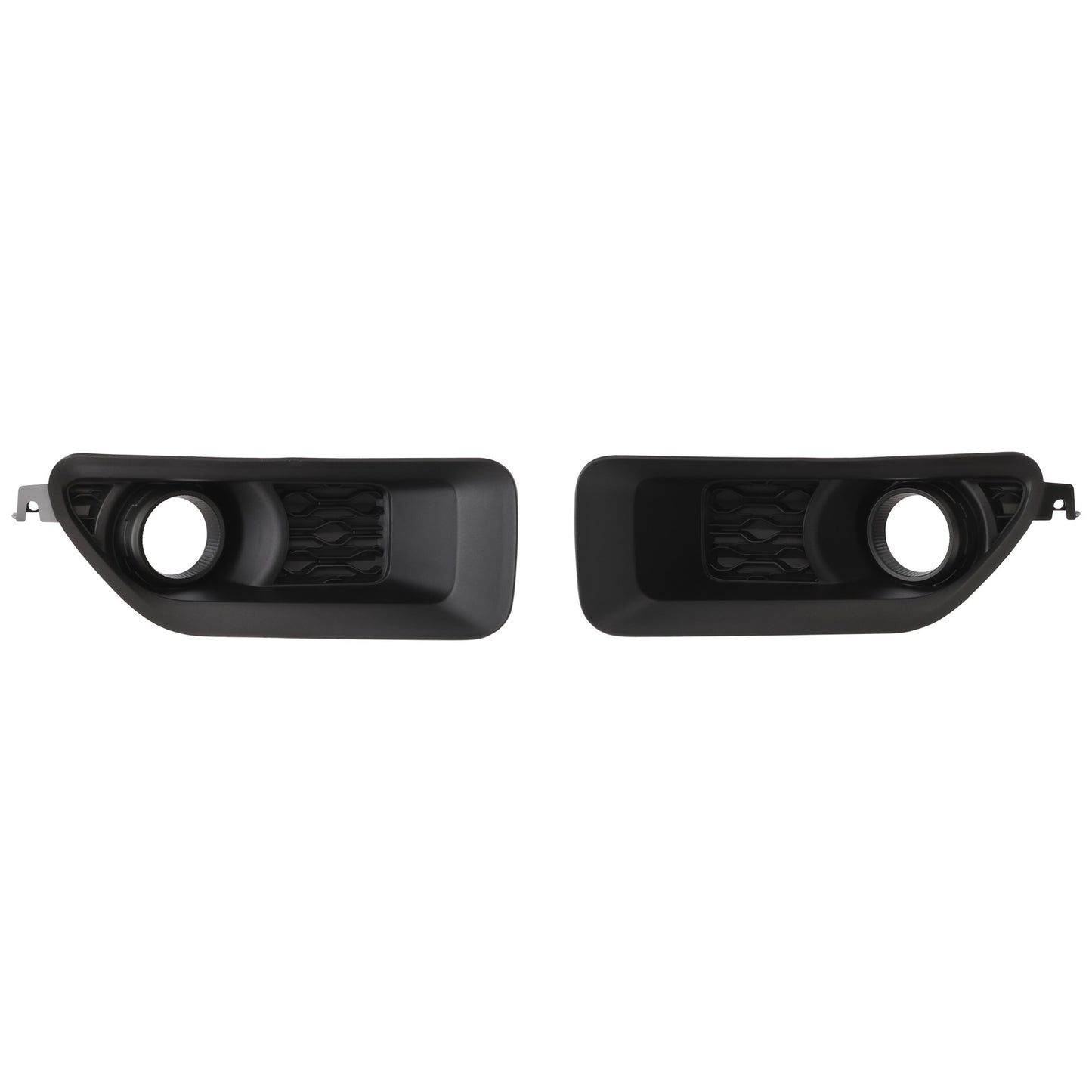 Front, Driver and Passenger Side Fog Light Trims, Textured Black