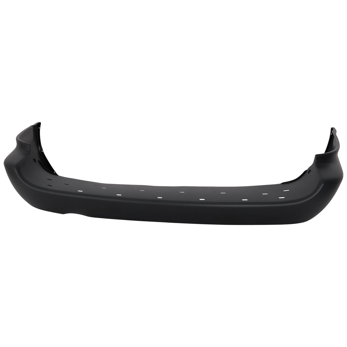 Rear Primed Bumper Cover, With Stow and Go Seat, Without Parking Aid Sensor Holes and Black Trim, CAPA CERTIFIED