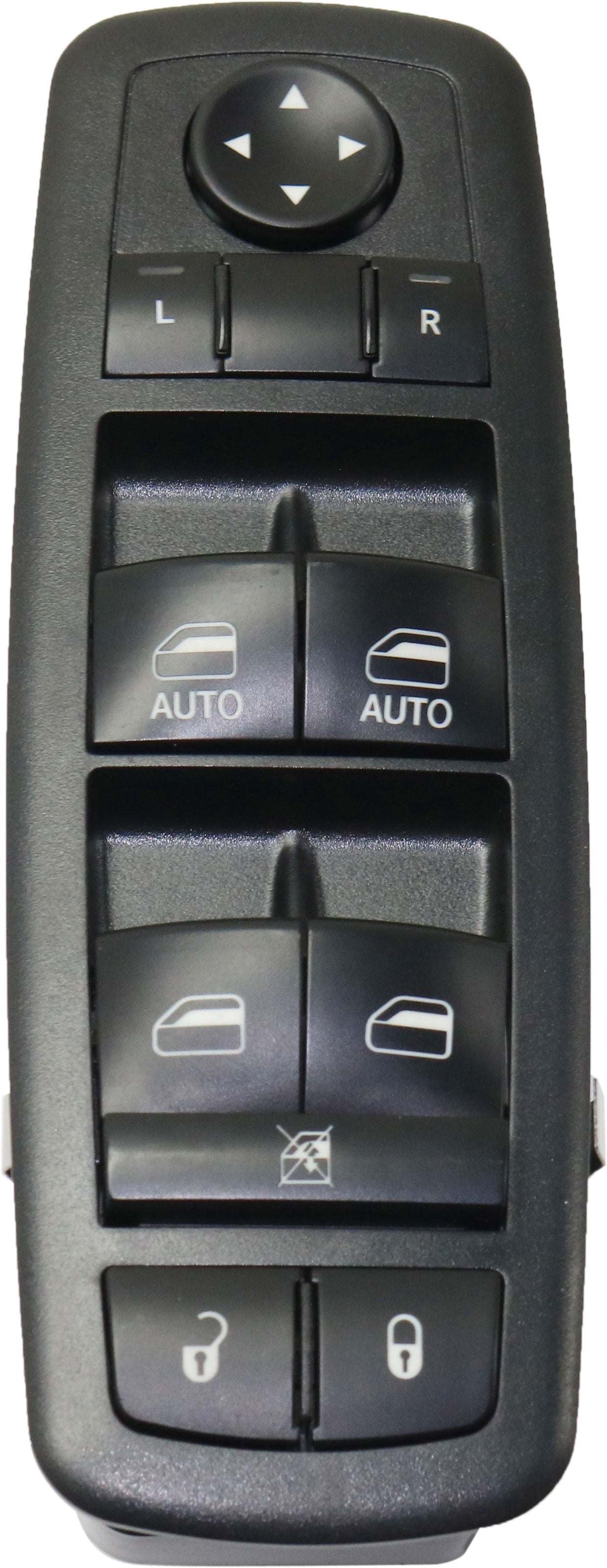 Front, Driver Side Window Switch, Black, 10-Button, For Models With Auto Down Windows, 9-Prong and 3-Prong Blade Male Terminals, 2 Female Connectors