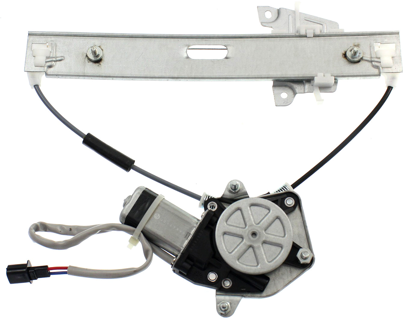 Rear, Passenger Side Power Window Regulator, With Motor