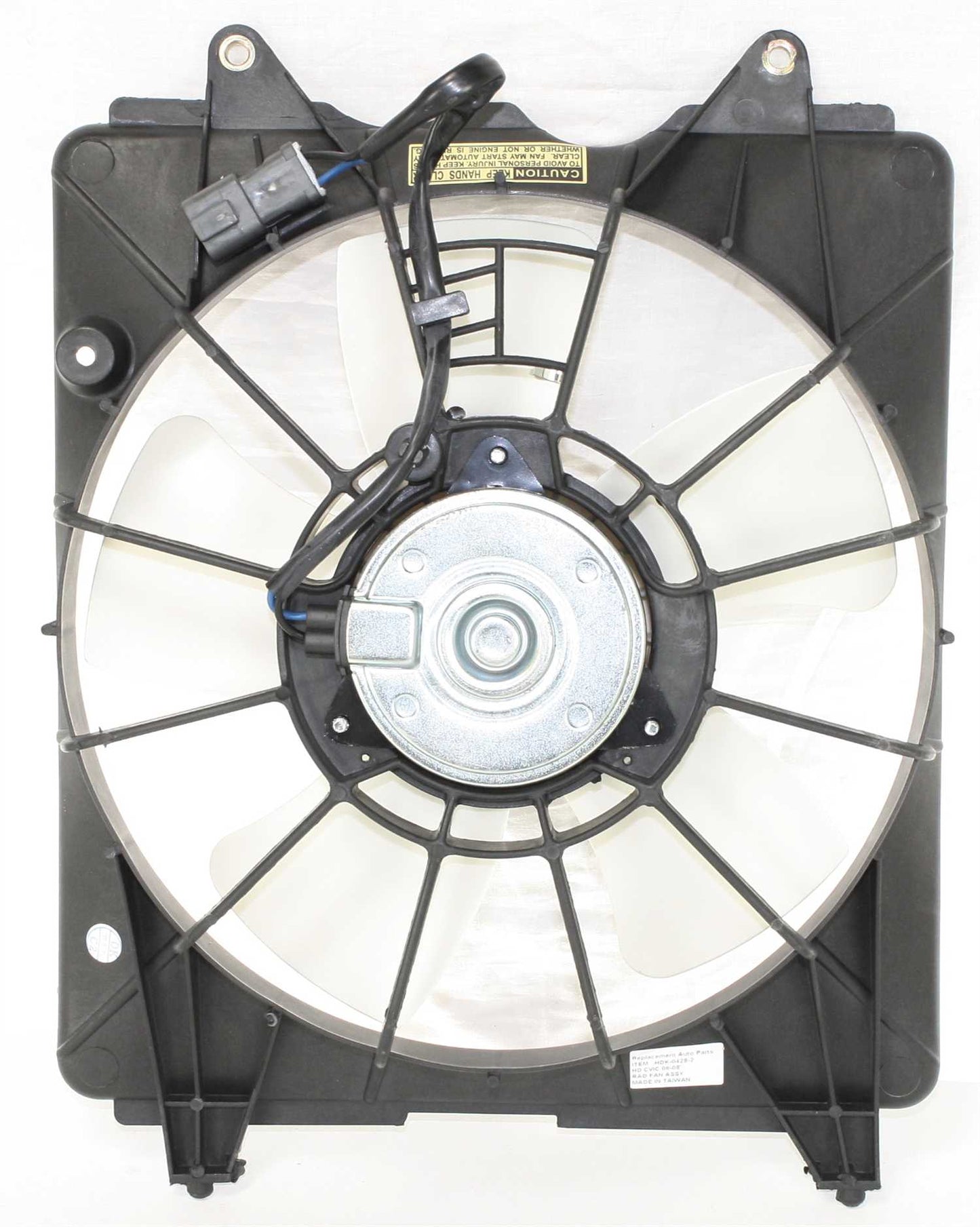 Radiator Fan - Driver Side Fan Blade, Motor and Shroud, Si Model, 4 Cyl., 2.0L Engine