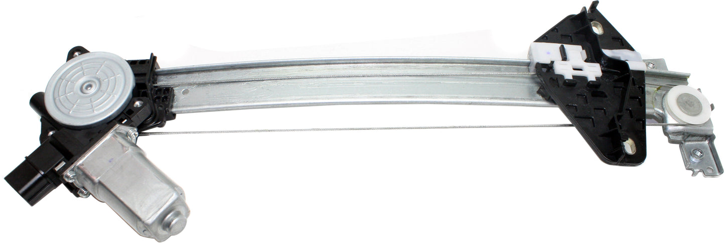 Rear, Passenger Side Power Window Regulator, With Motor