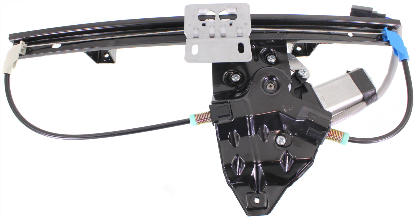 Rear, Passenger Side Power Window Regulator, With Motor