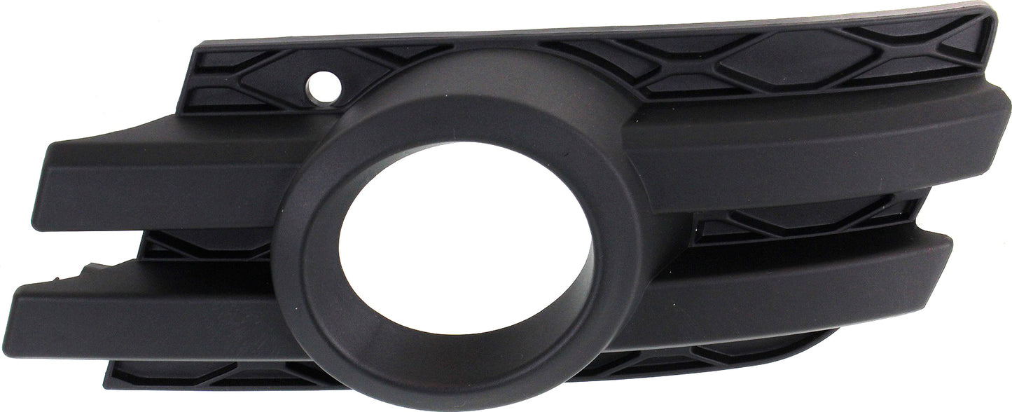 Front, Driver Side Fog Light Trim, Textured Black, For Models without Curve Lightning System