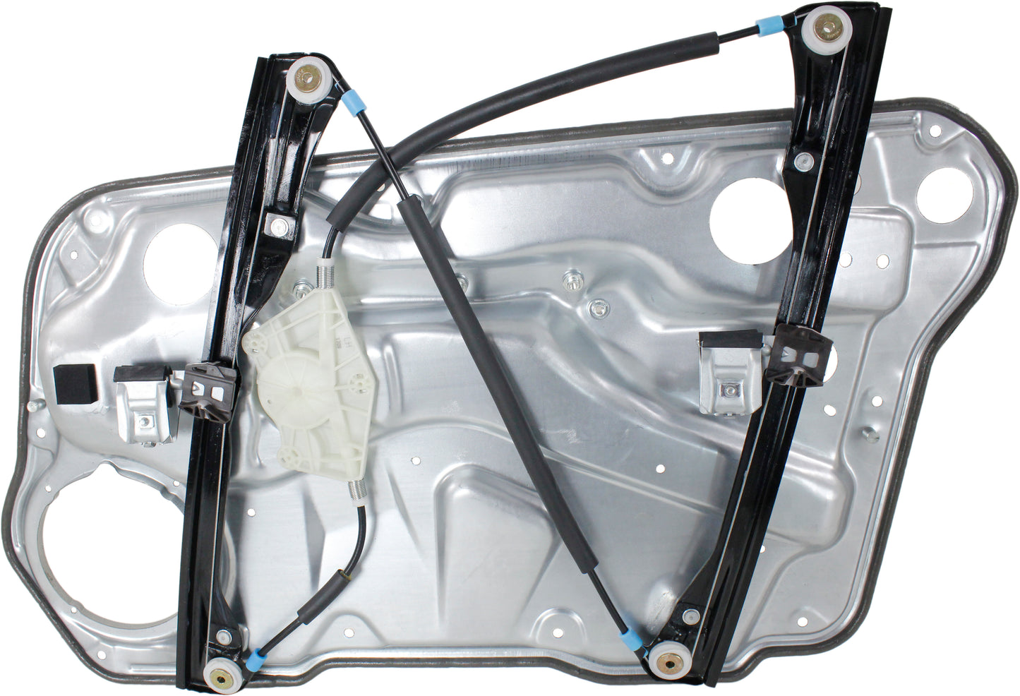 Front, Driver Side Window Regulator, Power, Without Motor, With Panel