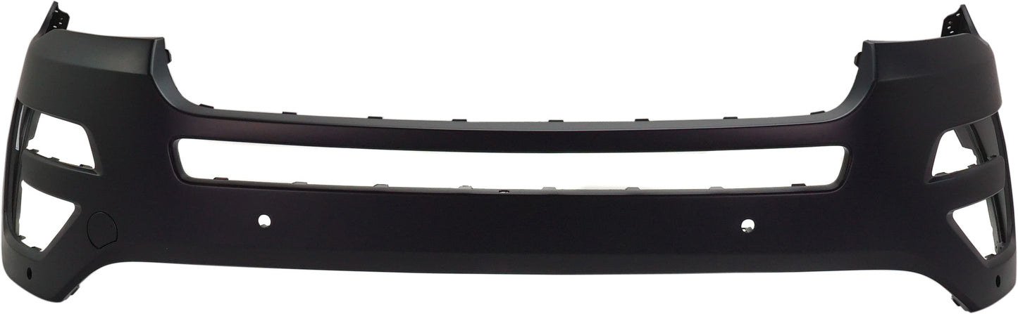 Front Primed Bumper Cover, With Parking Aid Sensor Holes, Park Assist and Tow Hook Holes