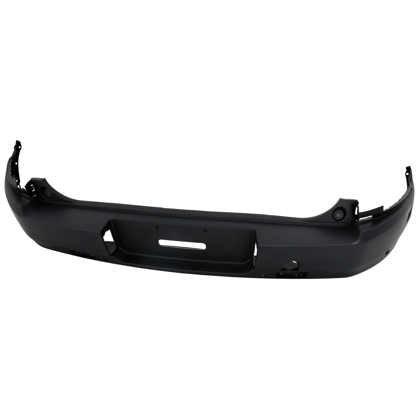 Накладка на задний текстурированный бампер для моделей с датчиком парковки, фаркопом и номерным знаком, сертифицирована CAPA