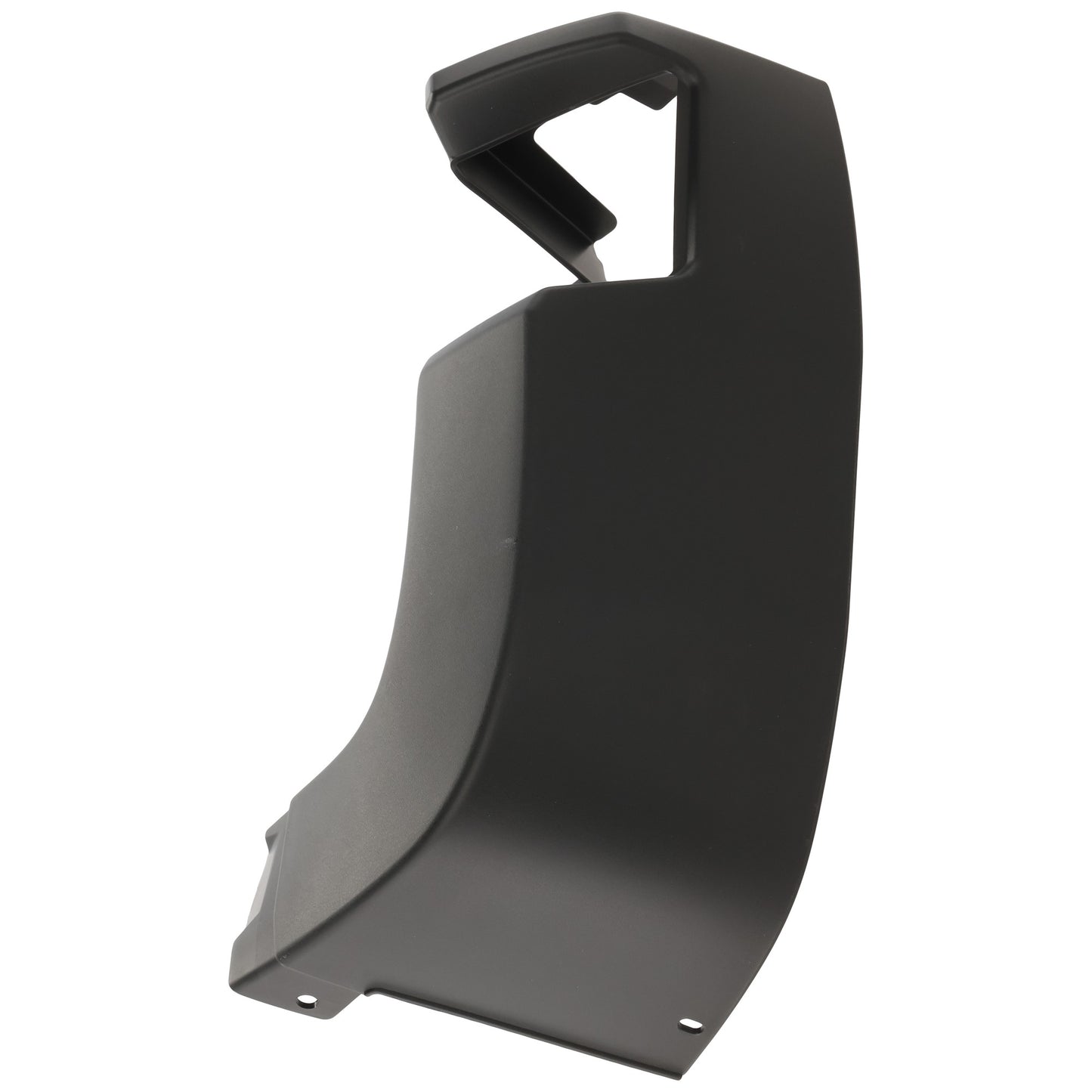 Задний, со стороны пассажира, внешний край бампера, текстурированный пластик