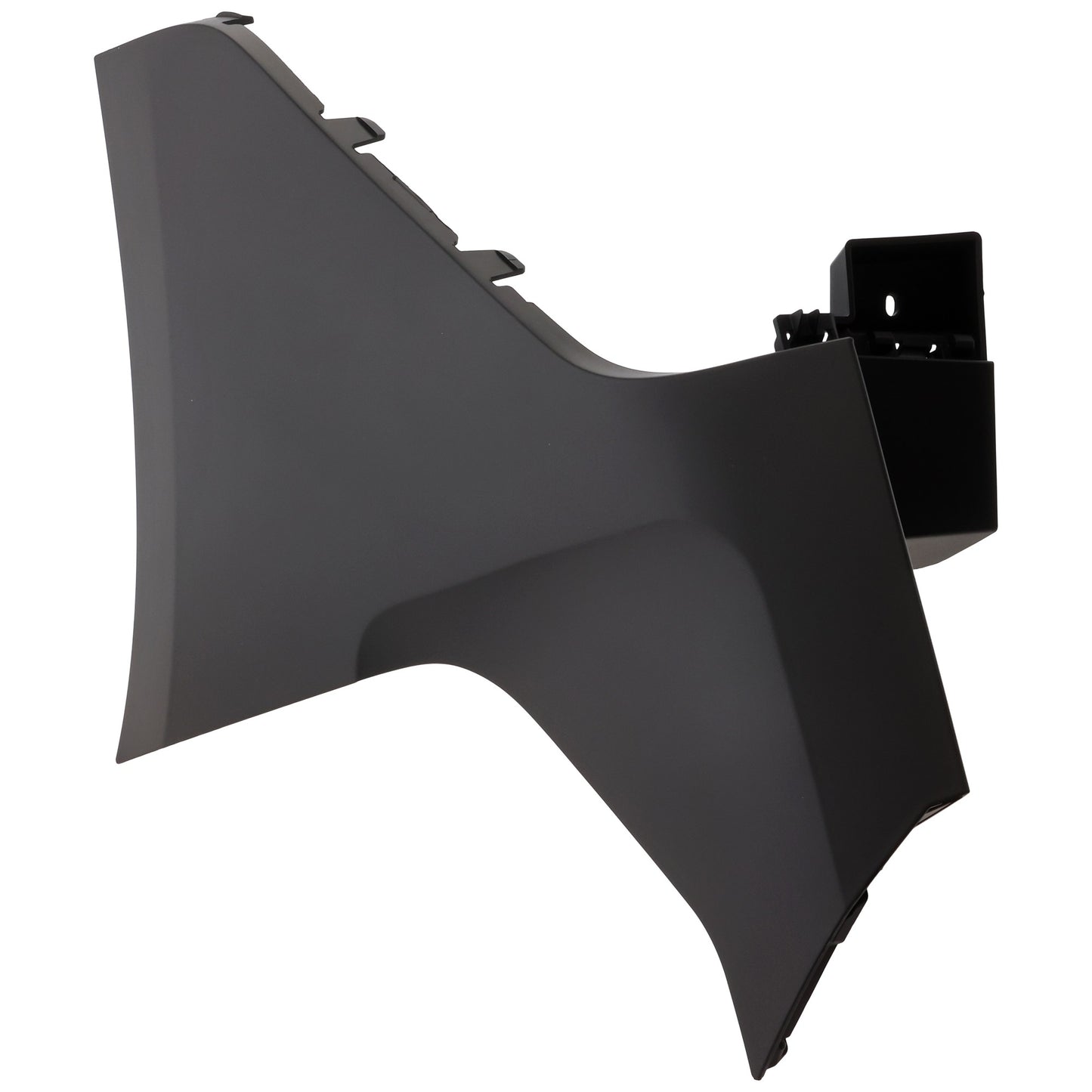 Rear, Passenger Side Bumper End, Textured Plastic