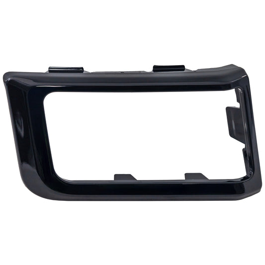 Front, Driver Side Fog Light Trim, Black