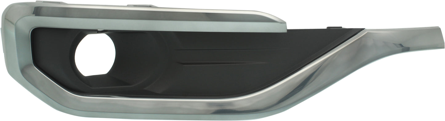 Front, Passenger Side Fog Light Trim, Black, With Smoked Chrome Molding