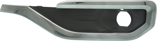 Front, Driver Side Fog Light Trim, Black, With Smoked Chrome Molding