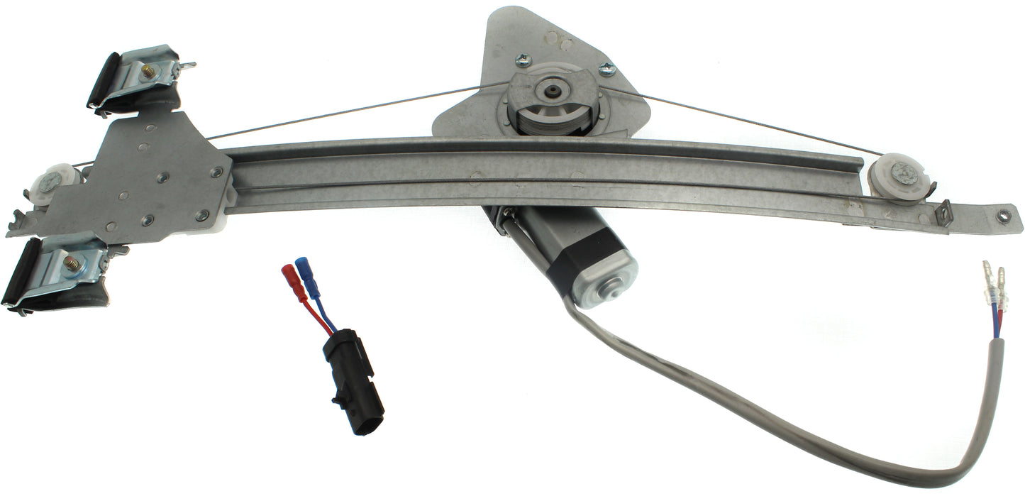 Rear, Passenger Side Power Window Regulator, With Motor