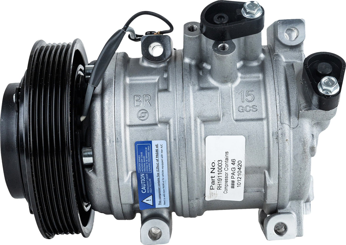 Компрессор кондиционера, с муфтой, шкив с 6 канавками