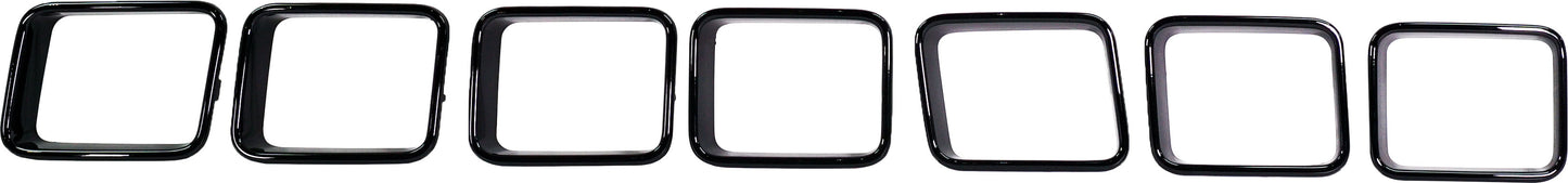 Grille Trim, Center, Painted Black