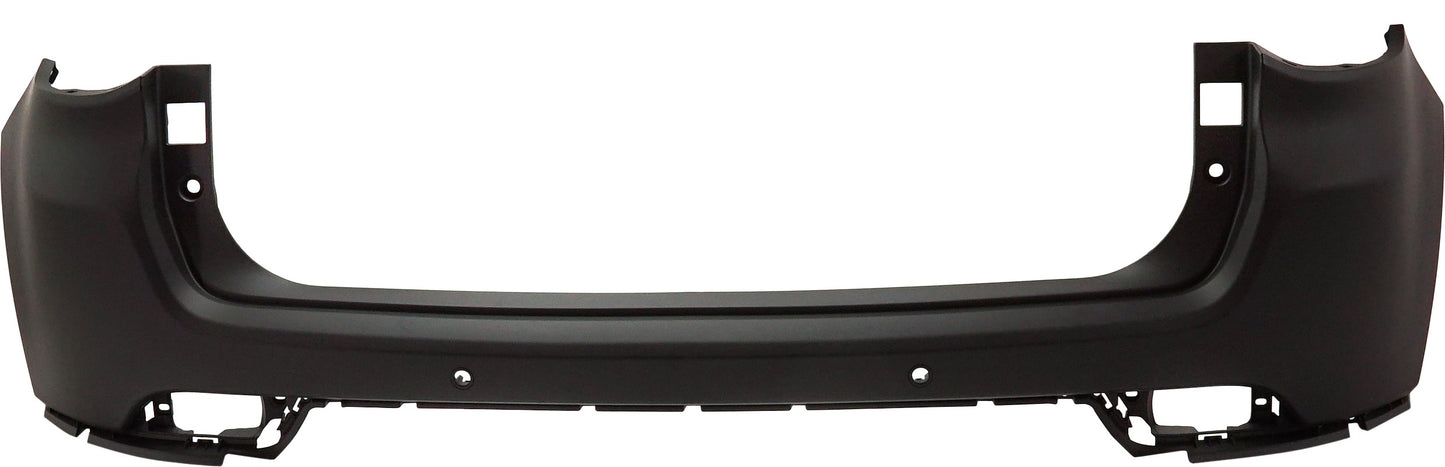 Rear, Upper Primed Bumper Cover, without Mounting Brackets(s), For Models with Park Assist System and Blind Spot Sensor