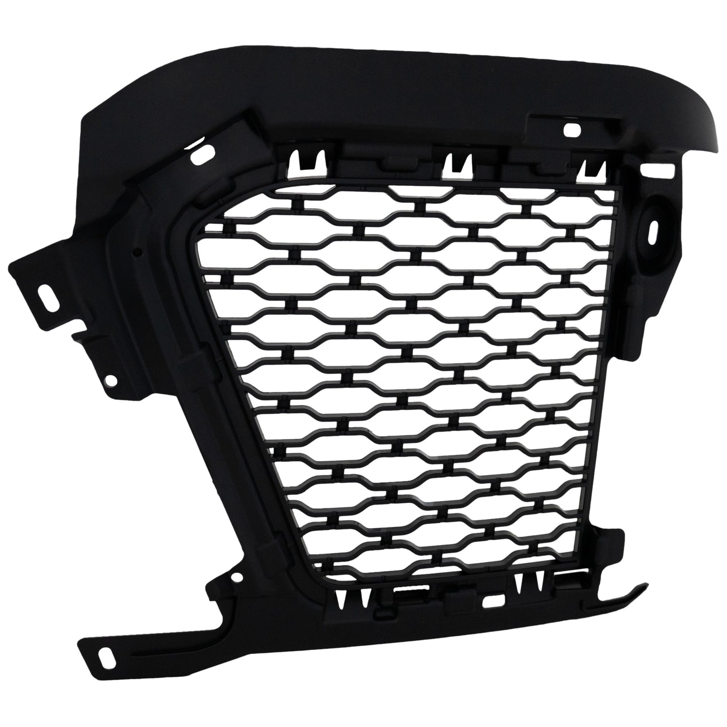 Решетка бампера со стороны водителя, окрашенная в черный цвет