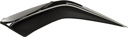 Front, Passenger Side Bumper Trim, Black and chrome trim