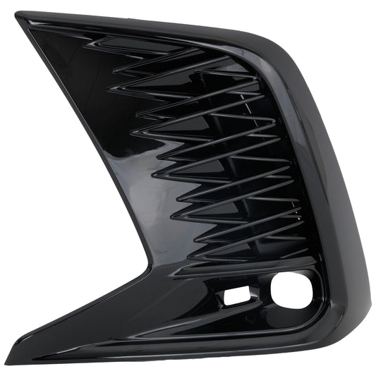 Front, Driver Side Fog Light Trim, Black, Side Cover