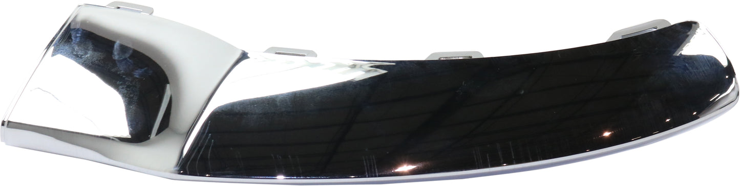 Передняя часть бампера, сторона пассажира, хромированная внешняя накладка на боковой бампер