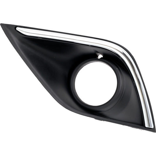 Front, Driver Side Fog Light Trim, Textured Black